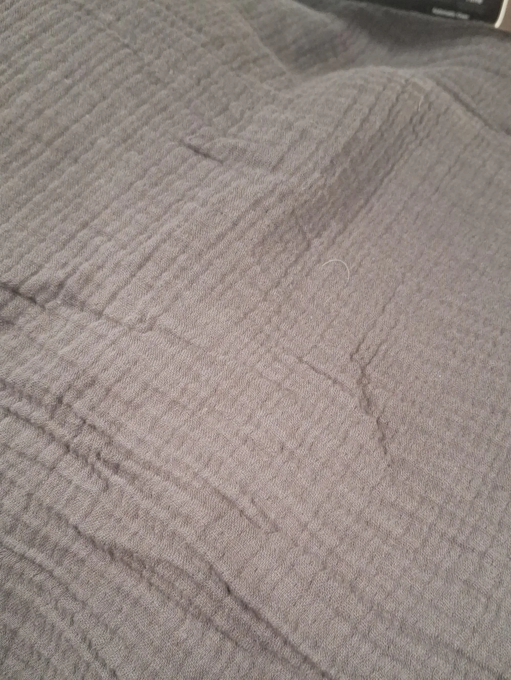 Quince Organic Cotton Gauze Duvet Cover Set Charcoal K/Cal K NEW